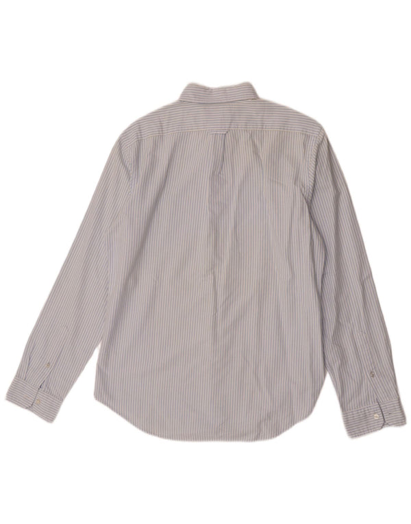 Camicia da uomo slim fit American Eagle piccola in cotone a righe blu