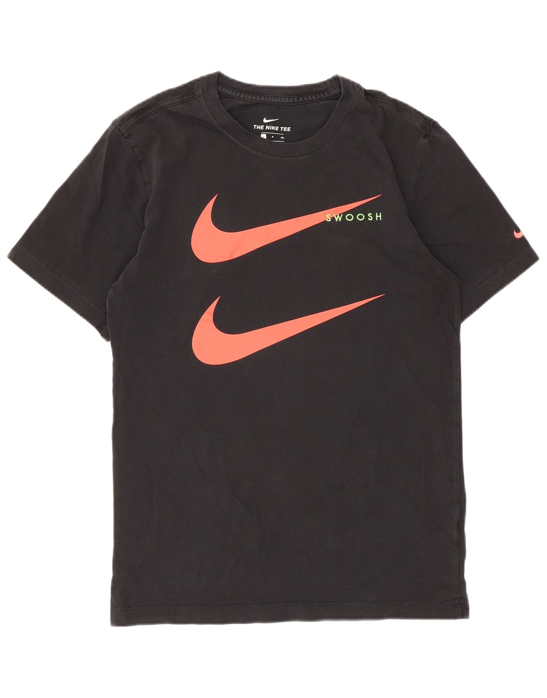 T-shirt grafica Nike Swoosh da uomo, piccola, in cotone nero