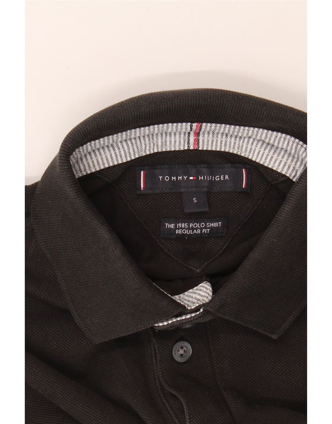 TOMMY HILFIGER Mens Regular Fit Polo Shirt Small Black Vintage Tommy Hilfiger and Second-Hand Tommy Hilfiger from Messina Hembry 