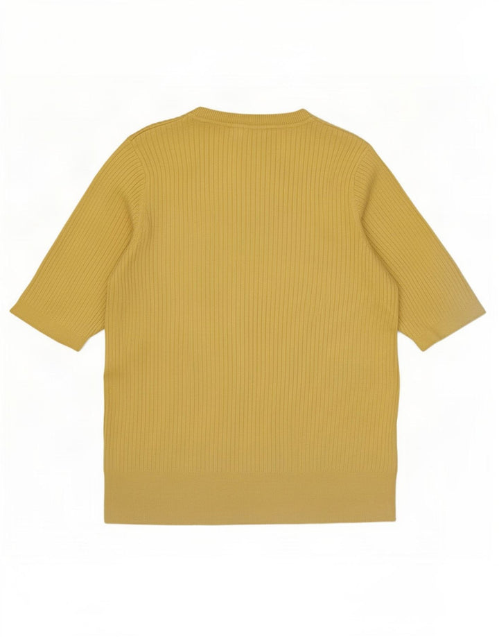 Maglione maglione girocollo da donna Marks & Spencer UK 14 giallo medio