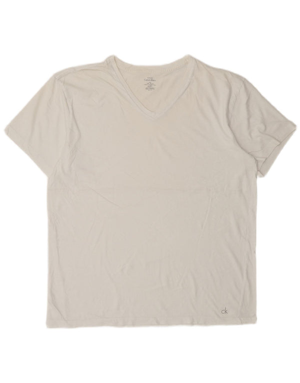 T-shirt da uomo Calvin Klein grande bianca