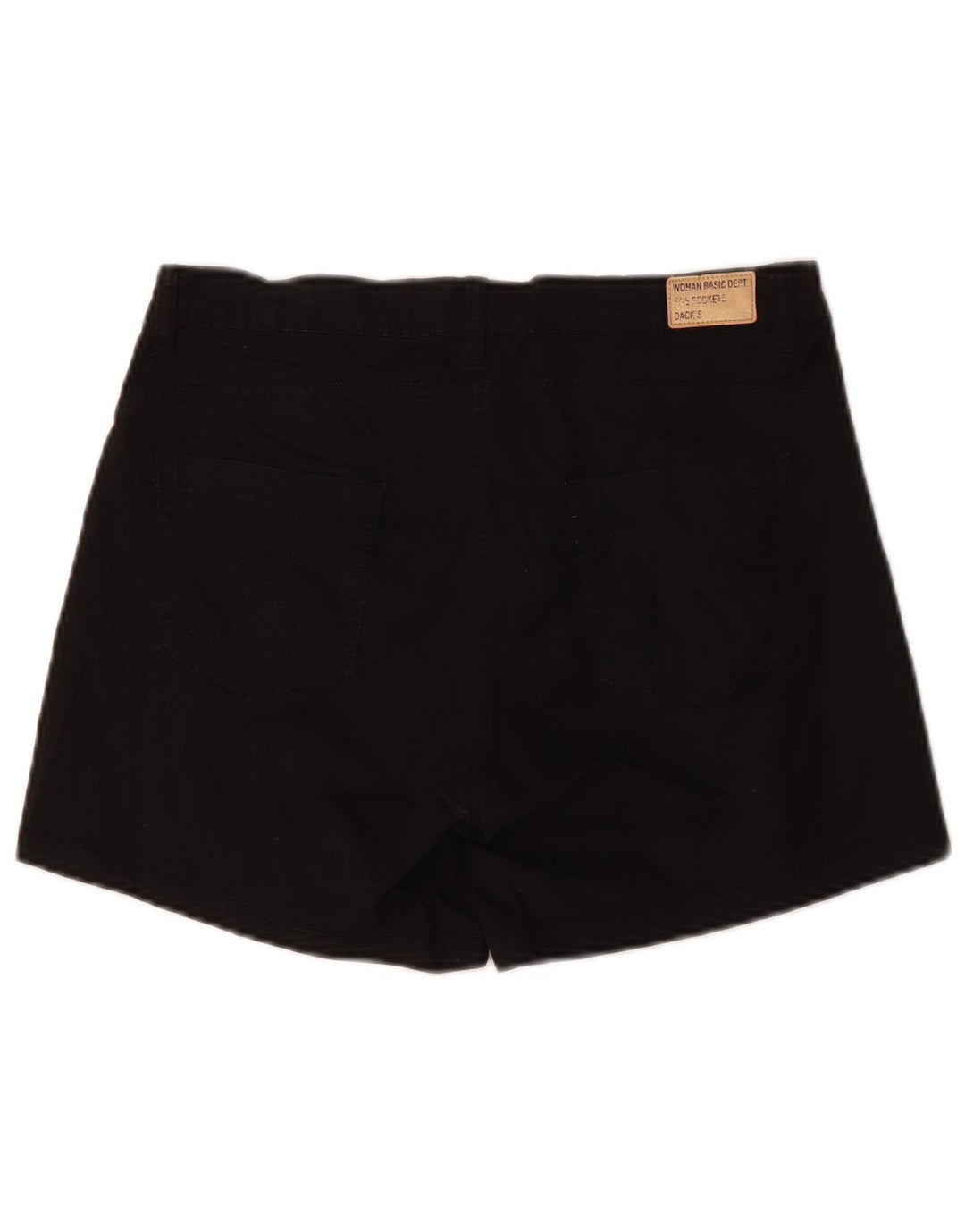 Pantaloncini casual a vita alta da donna di Dack IT 44 medi W32 cotone nero