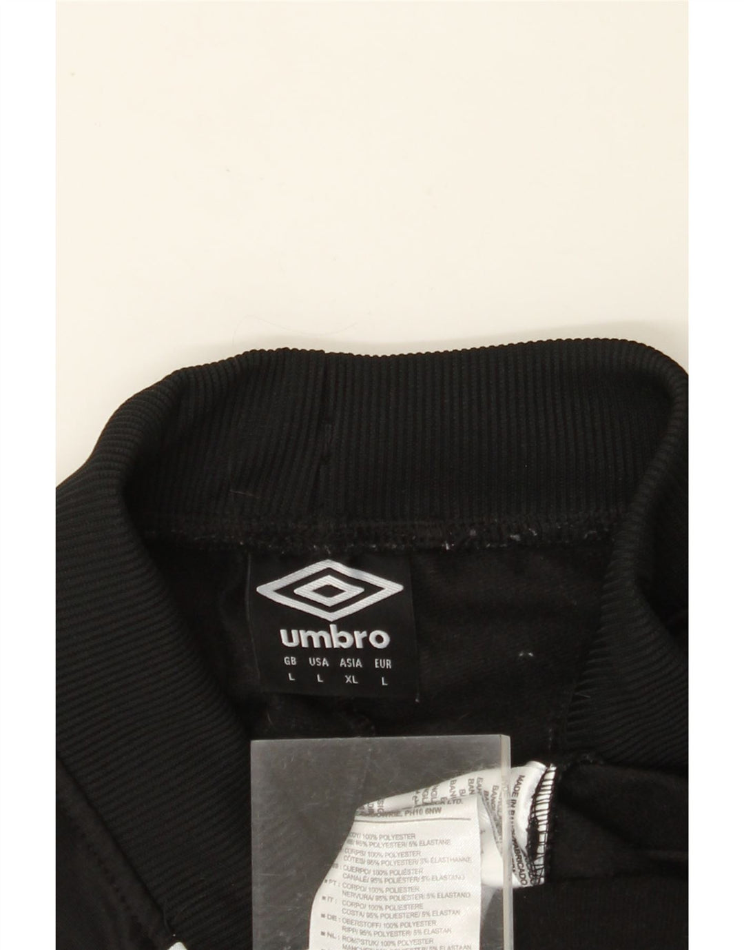 UMBRO Pantaloni da tuta con grafica da uomo Joggers Large Poliestere nero