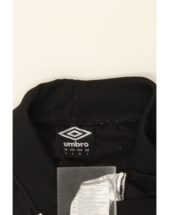 UMBRO Pantaloni da tuta con grafica da uomo Joggers Large Poliestere nero