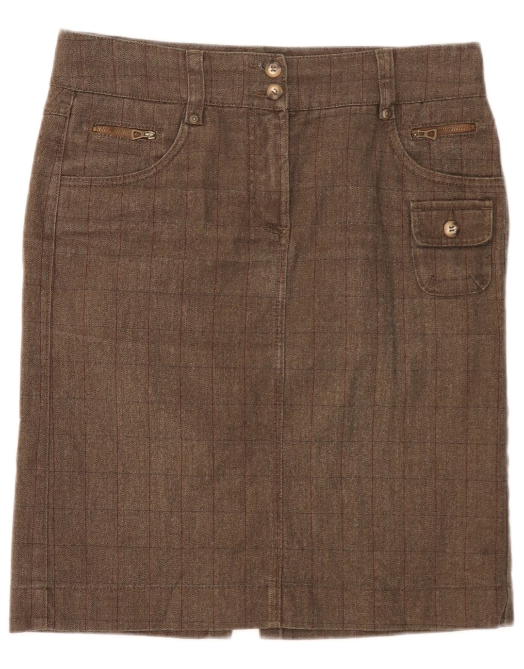 Gonna cargo da donna Marlboro Classics EU 42 Large W32 Marrone a spina di pesce