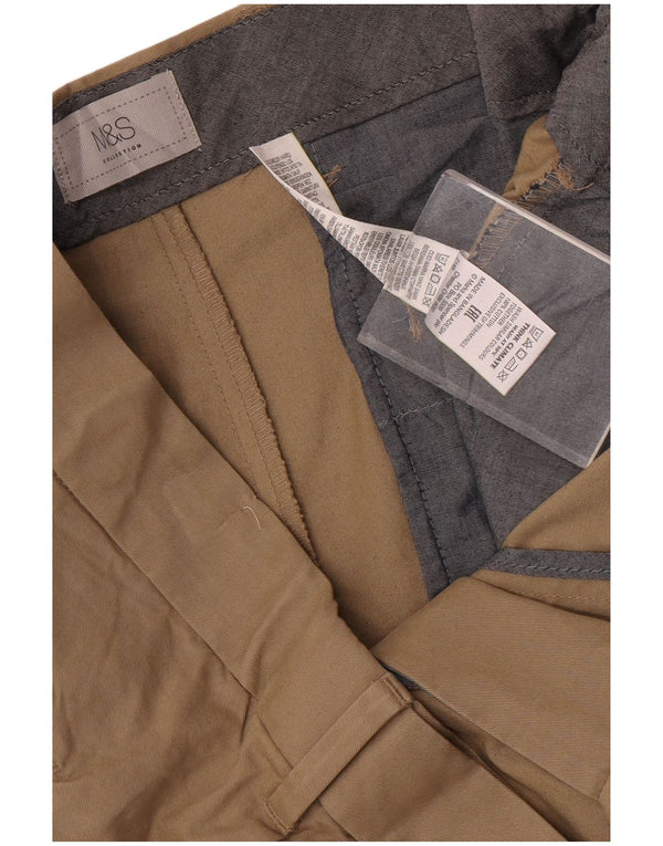 Pantaloncini chino da uomo Marks & Spencer W42 2XL cotone beige