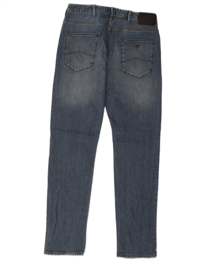 Jeans dritti da uomo Armani W30 L31 in cotone blu