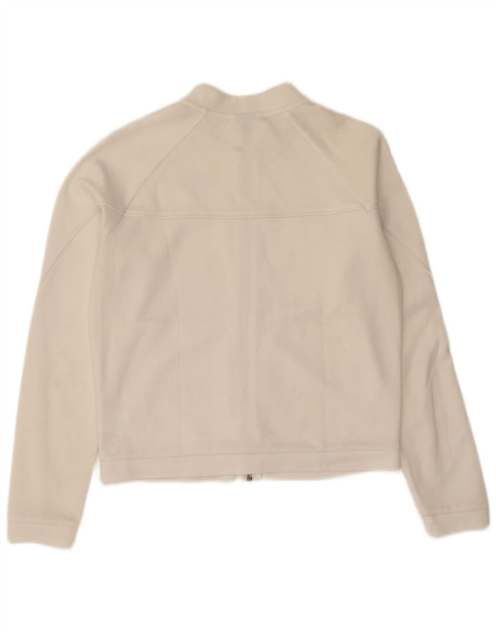 Giacca da tuta oversize corta da donna Puma UK 10 piccola poliestere bianco