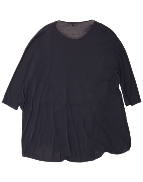 Abito a tunica oversize da donna con maniche a 3/4 Cos UK 14 Acetato medio blu navy