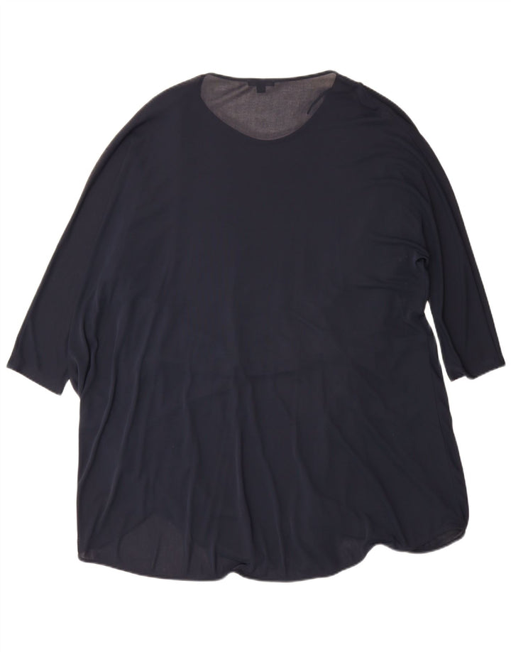 Abito a tunica oversize da donna con maniche a 3/4 Cos UK 14 Acetato medio blu navy