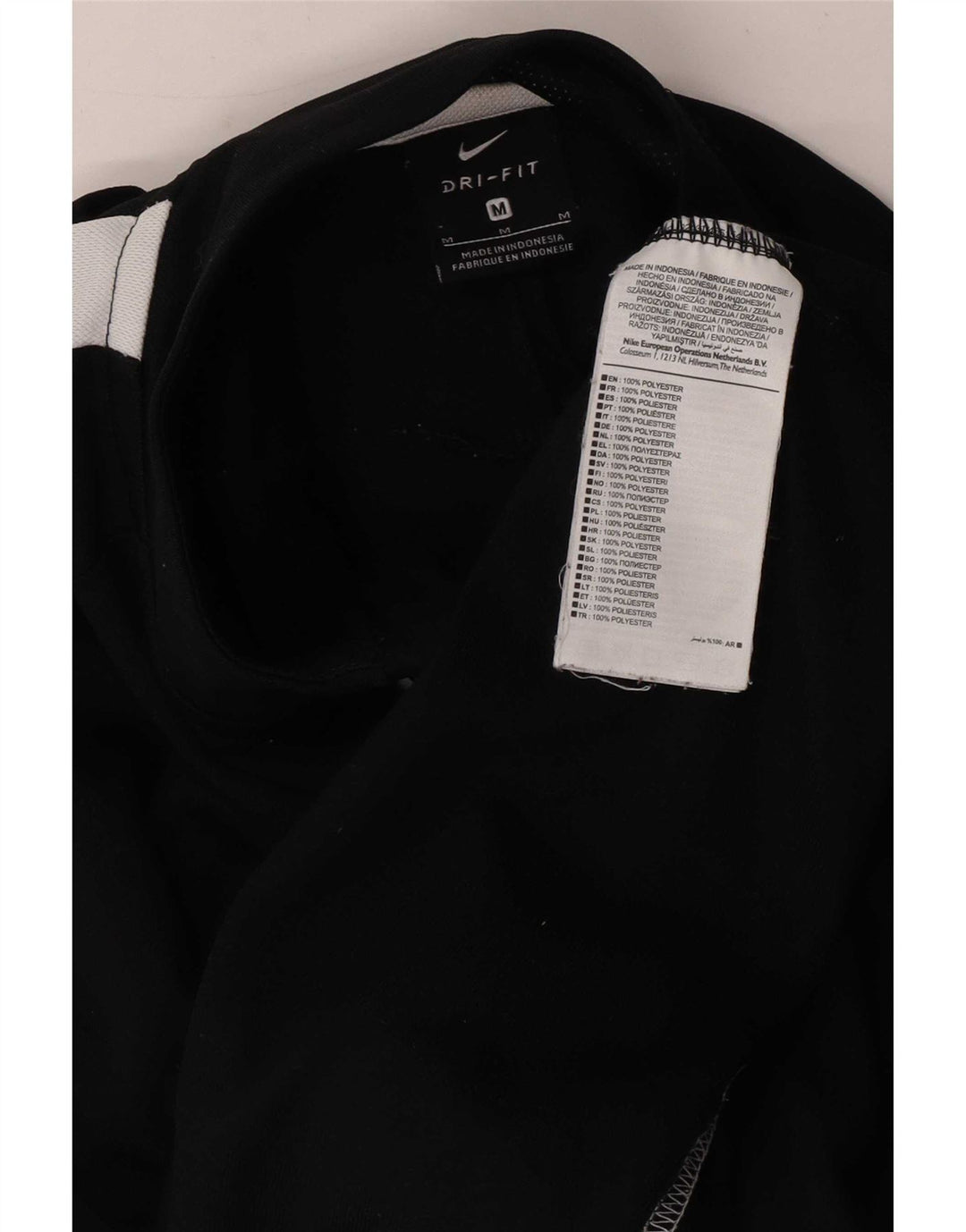 Giacca da tuta da uomo Nike Dri Fit, giacca in poliestere color block medio nero