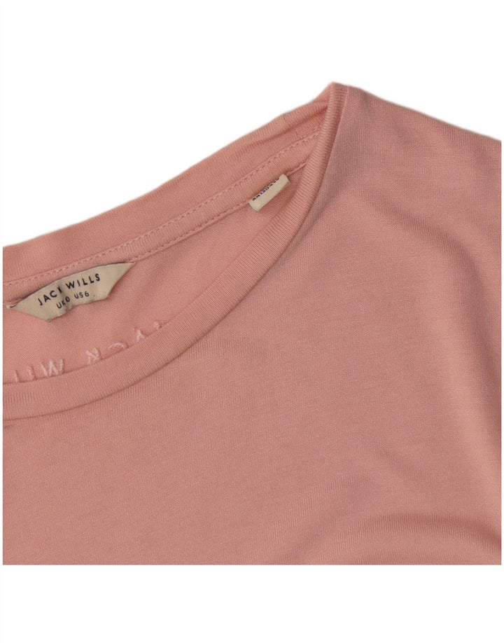 T-shirt oversize da donna Jack Wills Top UK 10 piccola viscosa rosa