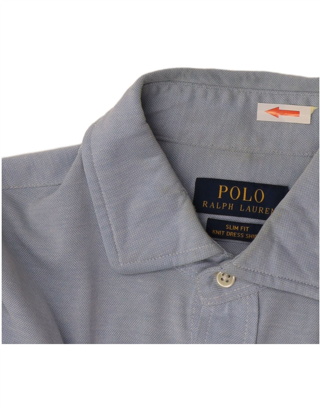 Camicia slim fit da uomo Ralph Lauren in cotone blu medio