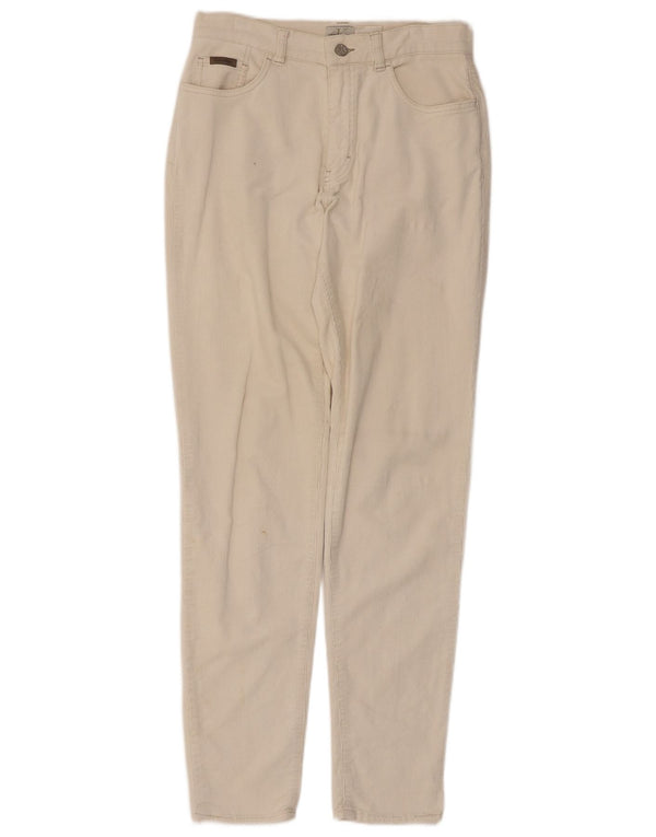 Pantaloni slim in velluto a coste da donna Calvin Klein W30 L32 in cotone beige