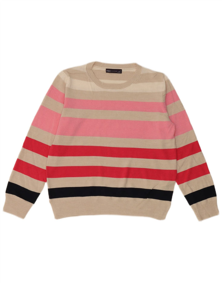 Maglione maglione girocollo da donna Marks & Spencer UK 12 medio multicolore