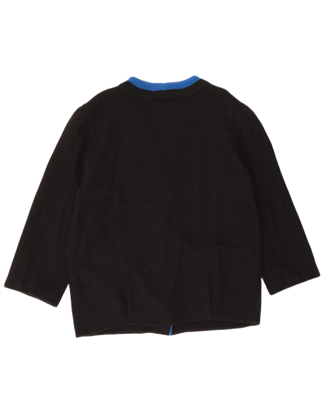 Maglione cardigan con maniche a 3/4 da donna Easy EU 44 XL Lana nera