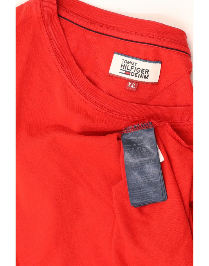 T-shirt da uomo Tommy Hilfiger Top 2XL cotone rosso