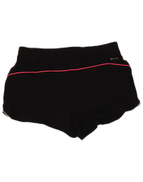 Pantaloncini sportivi Nike Dri Fit Graphic da donna UK 14 cotone medio nero