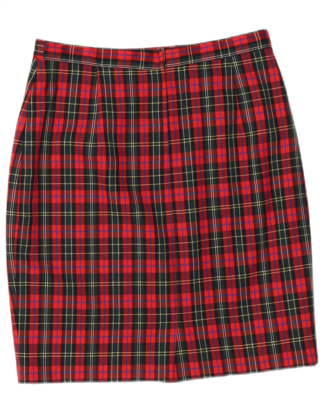 Vintage Womens Pencil Skirt IT 44 Medium W28  Red Check Virgin Wool