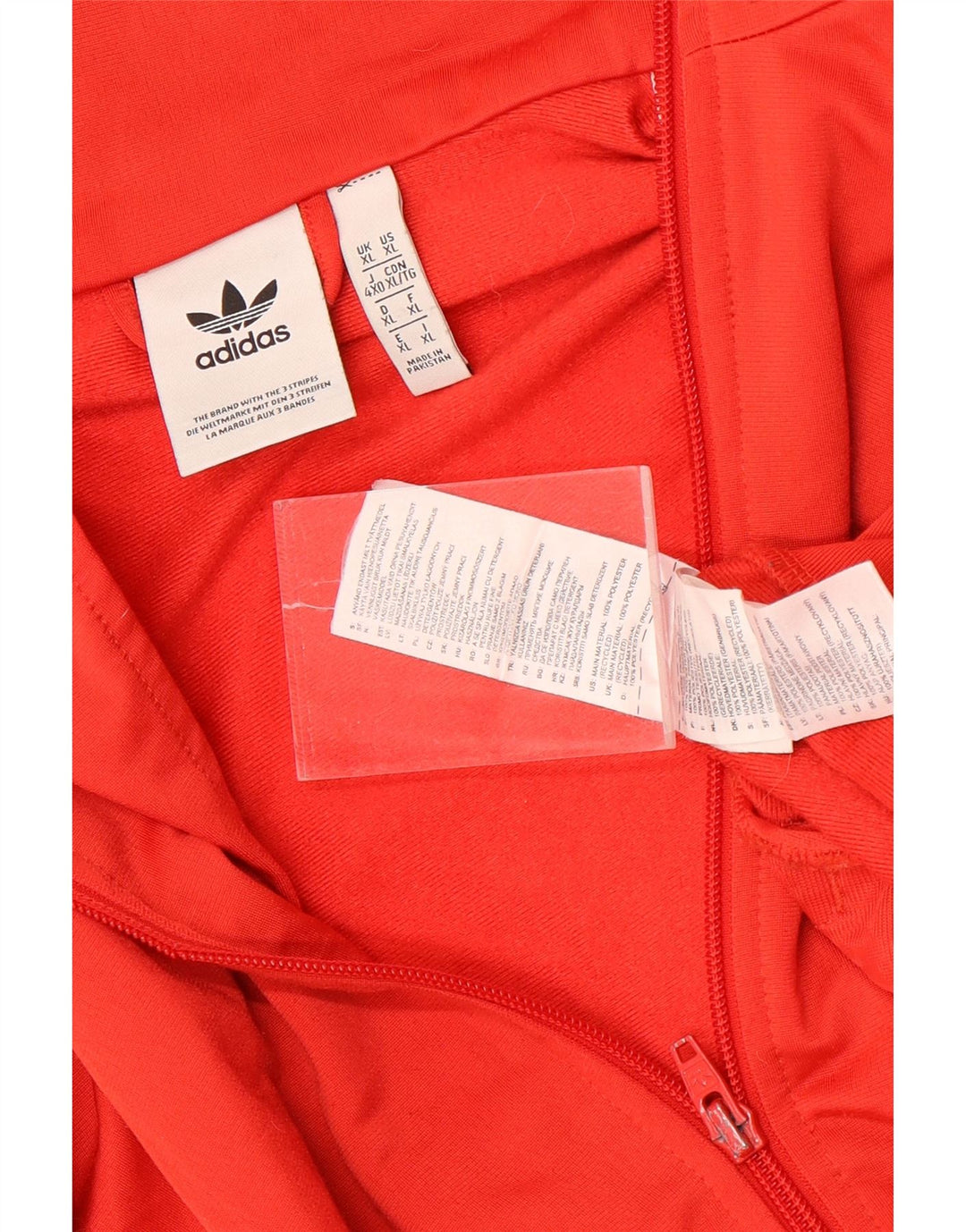 Giacca da ginnastica da uomo Adidas XL rossa in poliestere