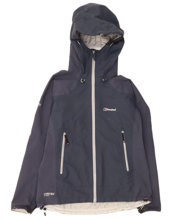 Giacca antipioggia da uomo BERGHAUS con cappuccio UK 38 nylon blu navy medio