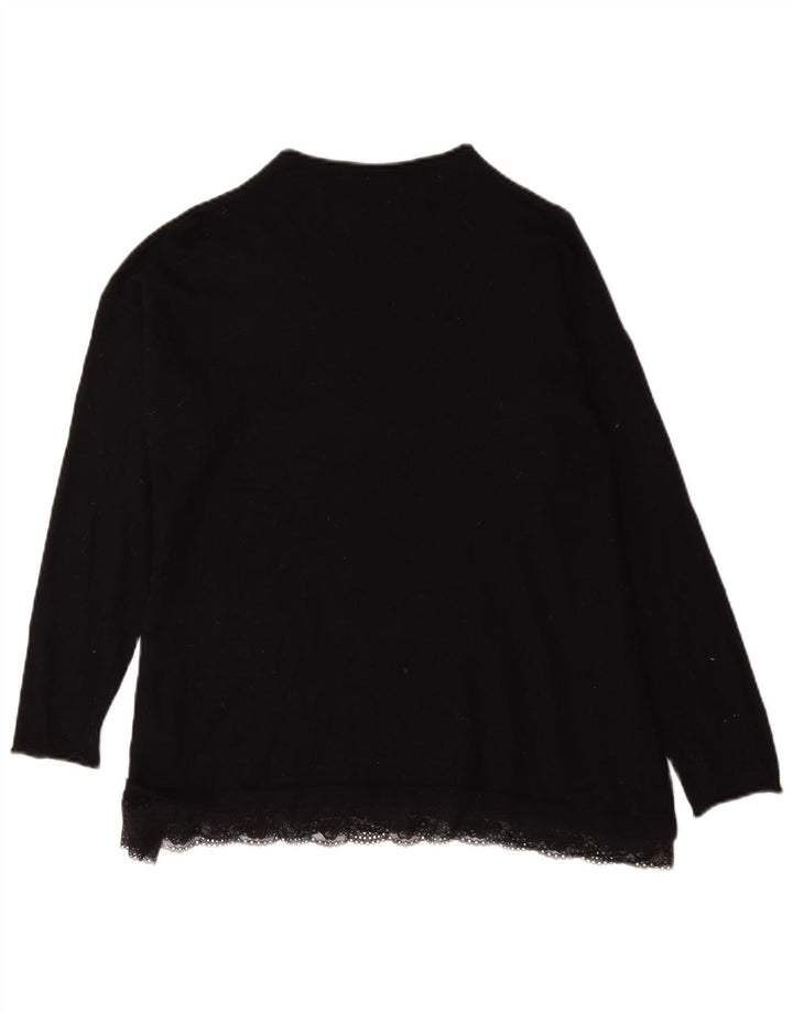 Maglione maglione a collo alto da donna Marks & Spencer UK 14 grande nero