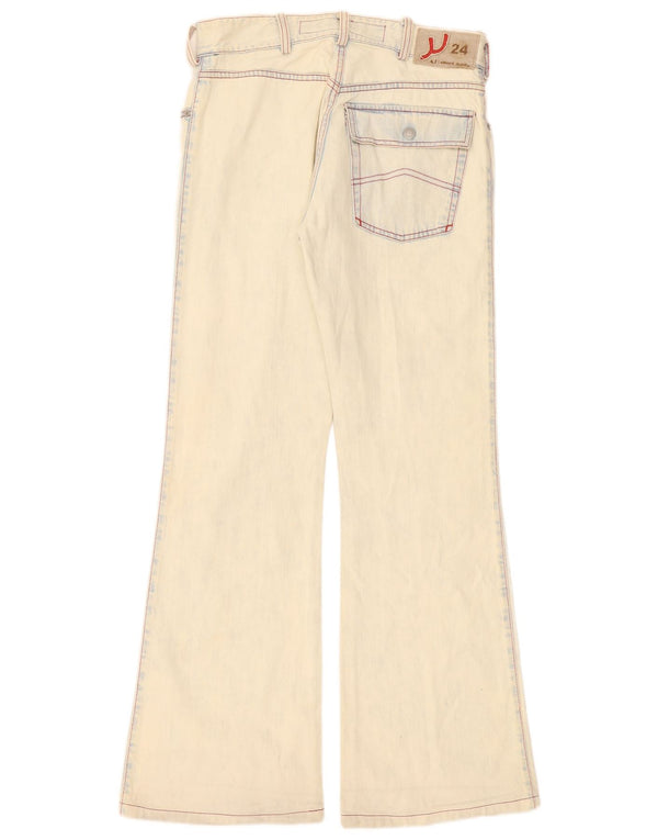 Jeans svasati da donna Armani W31 L31 in cotone bianco sporco