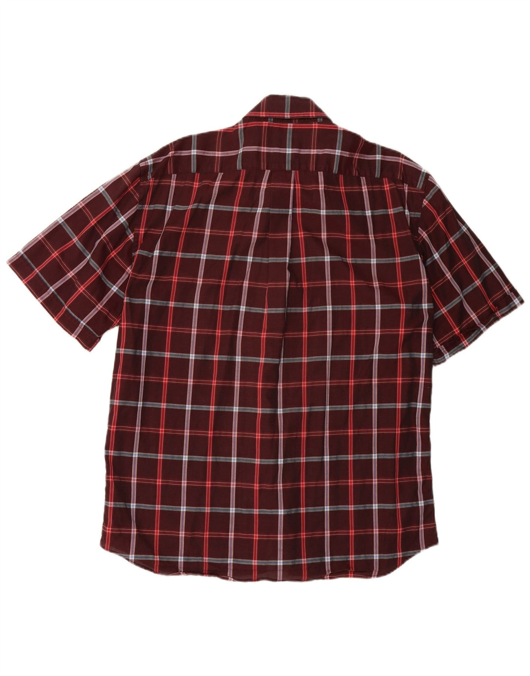 NAVIGARE Camicia a maniche corte da uomo XL in cotone a quadri bordeaux