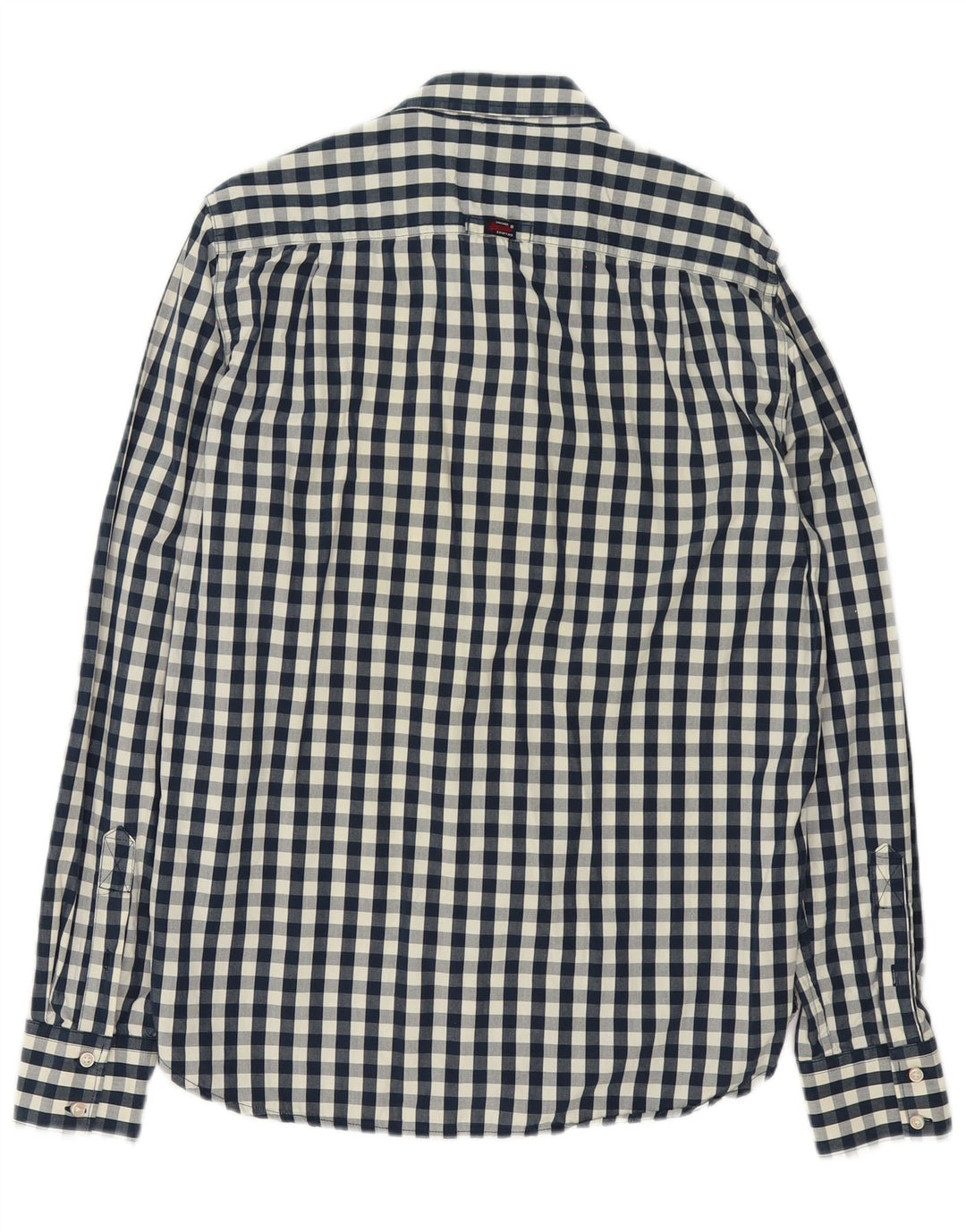 Camicia da uomo Superdry Large in cotone a quadretti blu navy