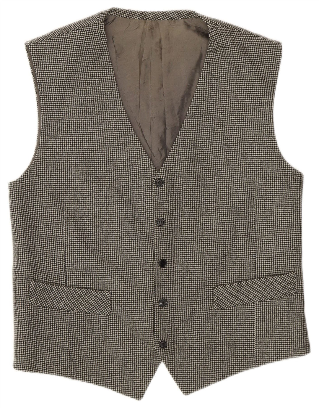 Gilet vintage da uomo piccolo pied de poule grigio