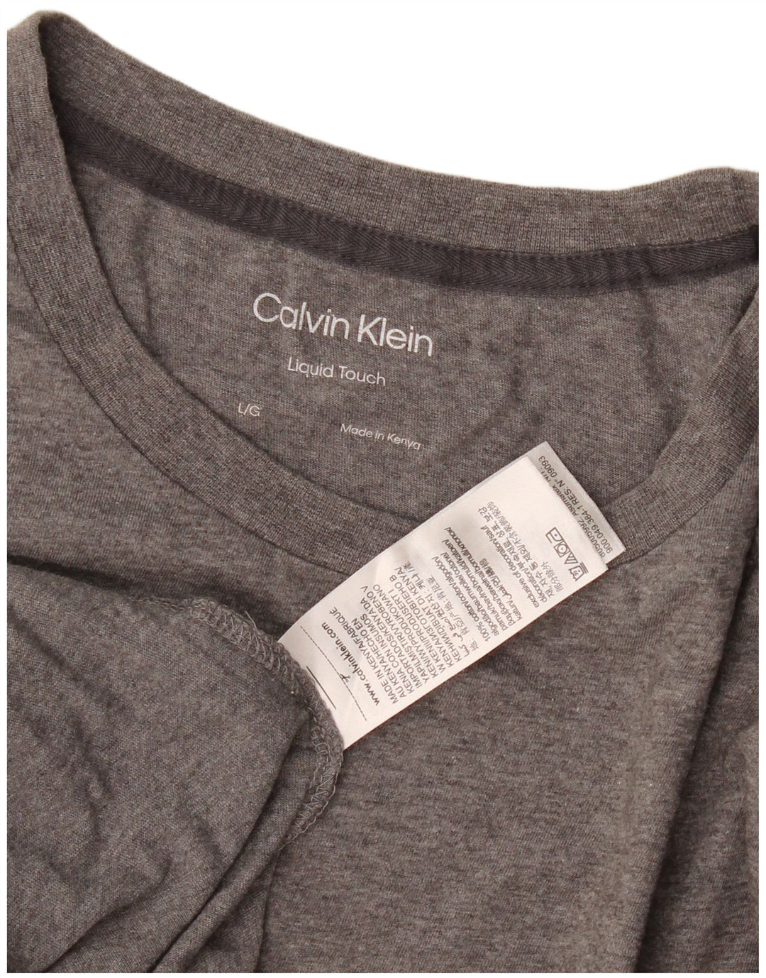 T-shirt da uomo Calvin Klein Top grande in cotone grigio
