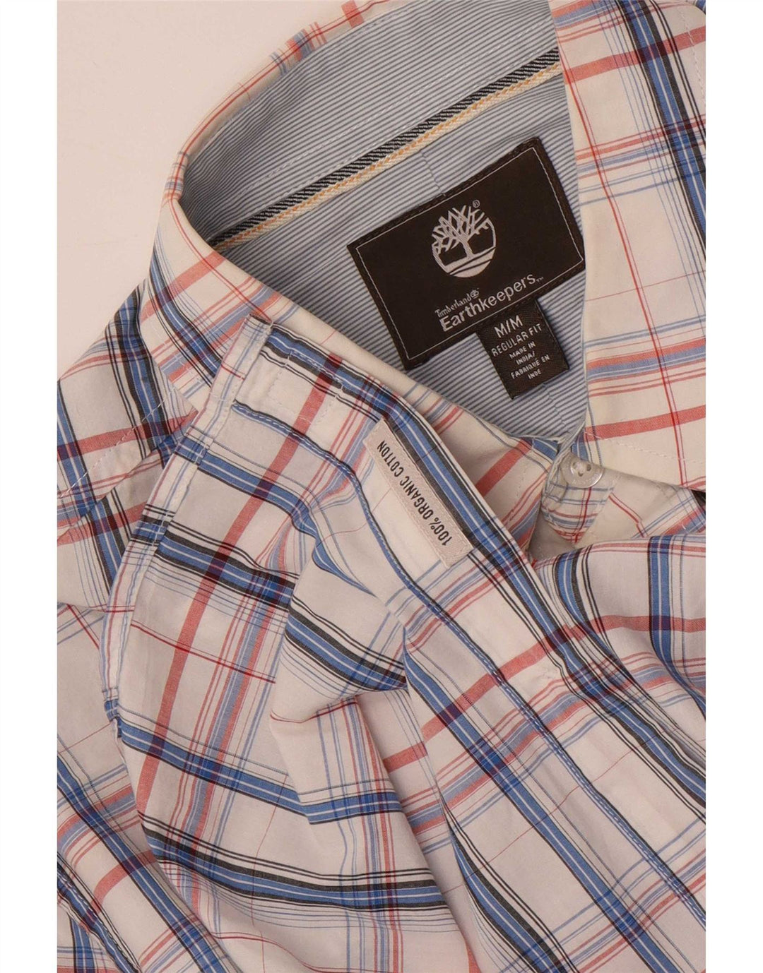 Camicia Timberland da uomo vestibilità regolare in cotone a quadri bianco medio