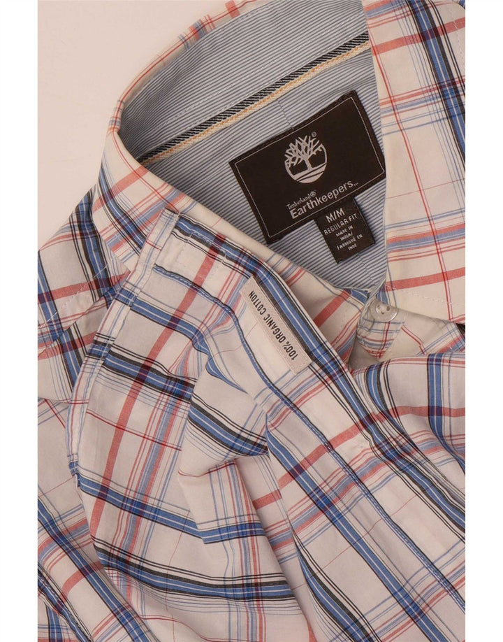 Camicia Timberland da uomo vestibilità regolare in cotone a quadri bianco medio