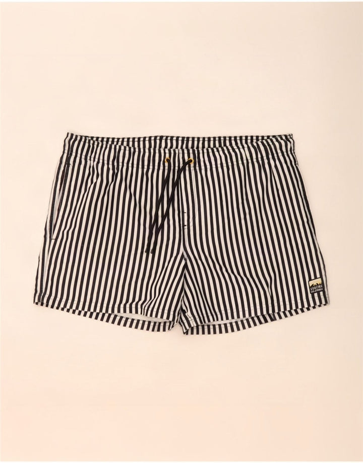 Pantaloncini da bagno da uomo Livergy, poliestere gessato nero medio