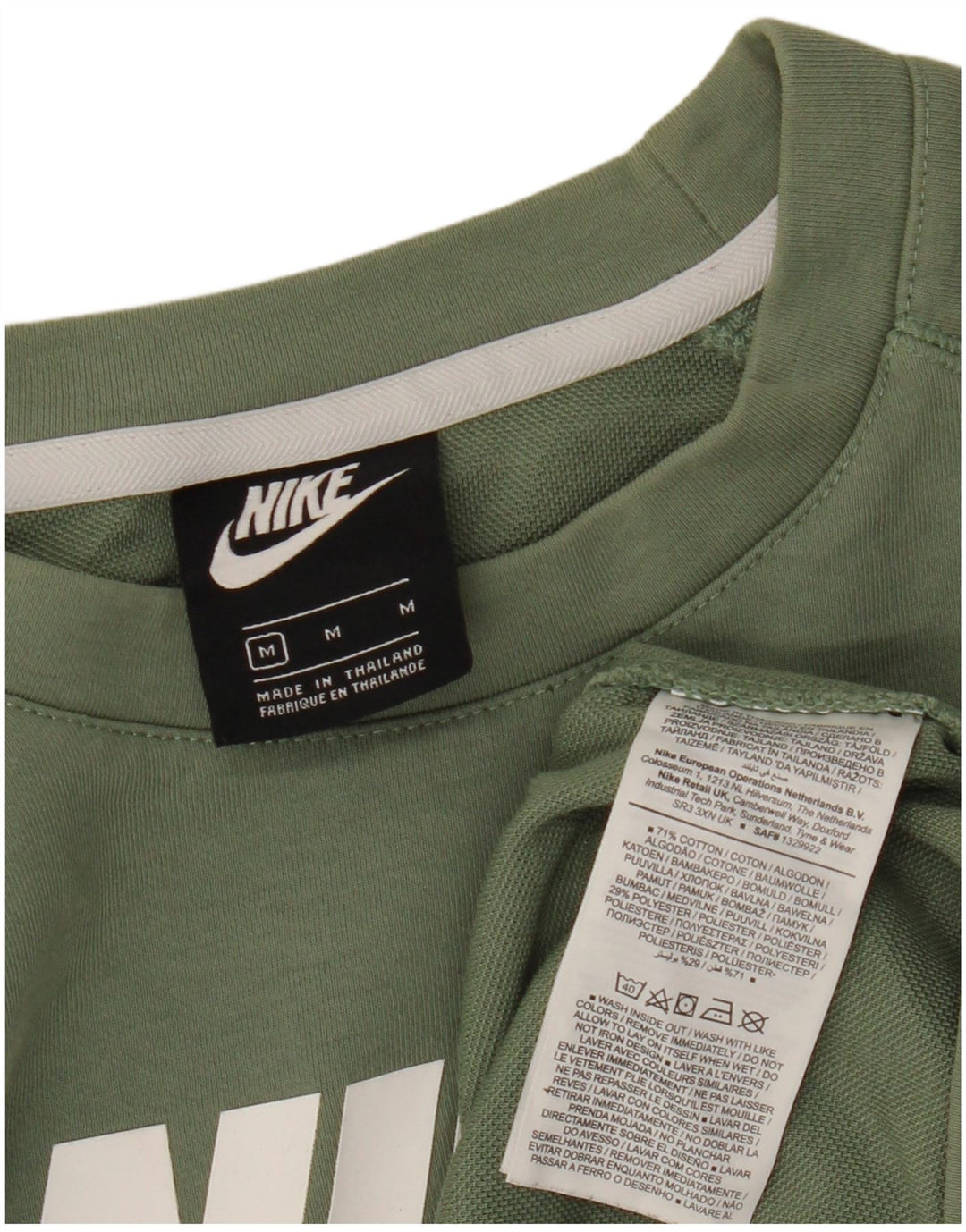 Felpa grafica da uomo Nike Felpa in cotone verde medio