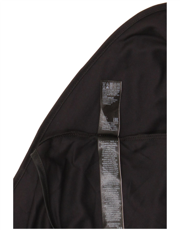 Abito sottoveste da donna Marks & Spencer UK 18 XL poliestere nero