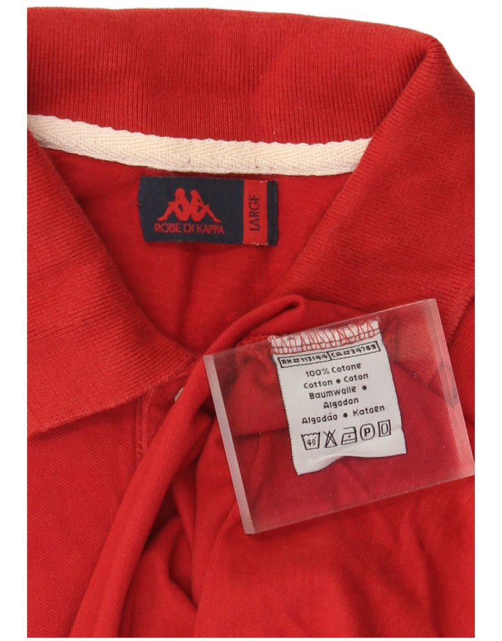 Polo Kappa Uomo Large Rossa In Cotone