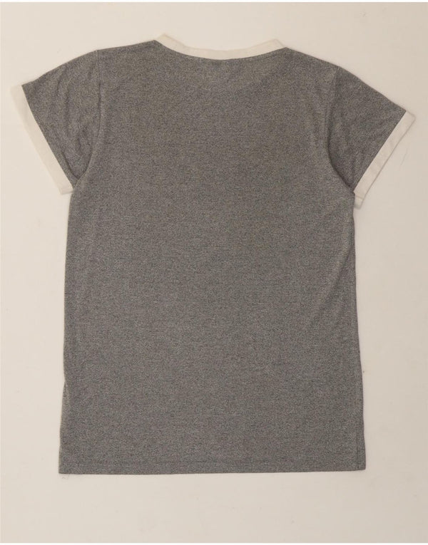 T-shirt grafica da donna Ellesse Top UK 10 Small Poliestere chiazzato grigio