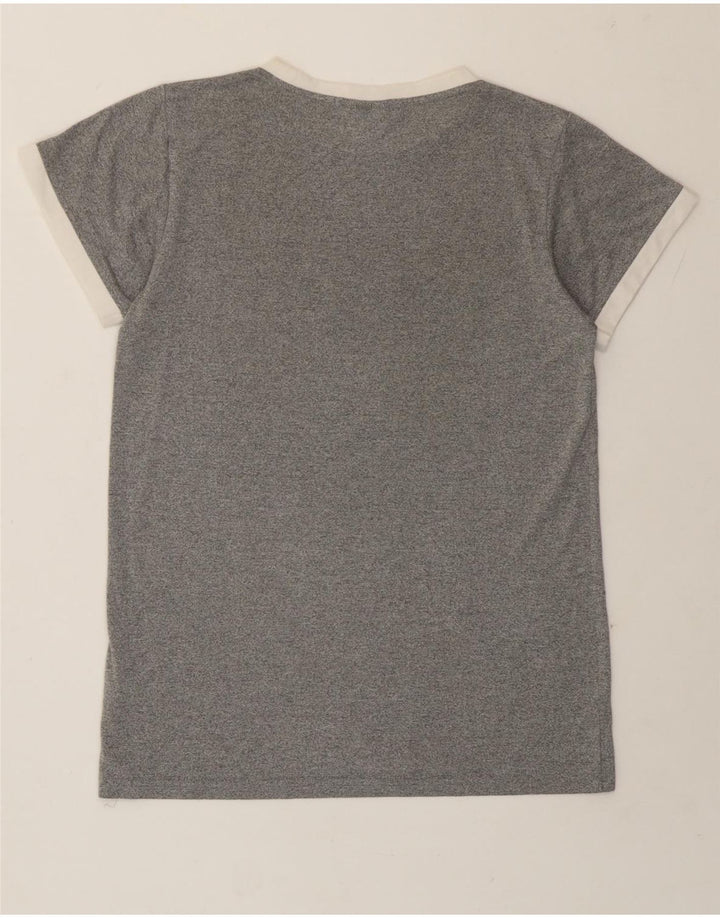 T-shirt grafica da donna Ellesse Top UK 10 Small Poliestere chiazzato grigio