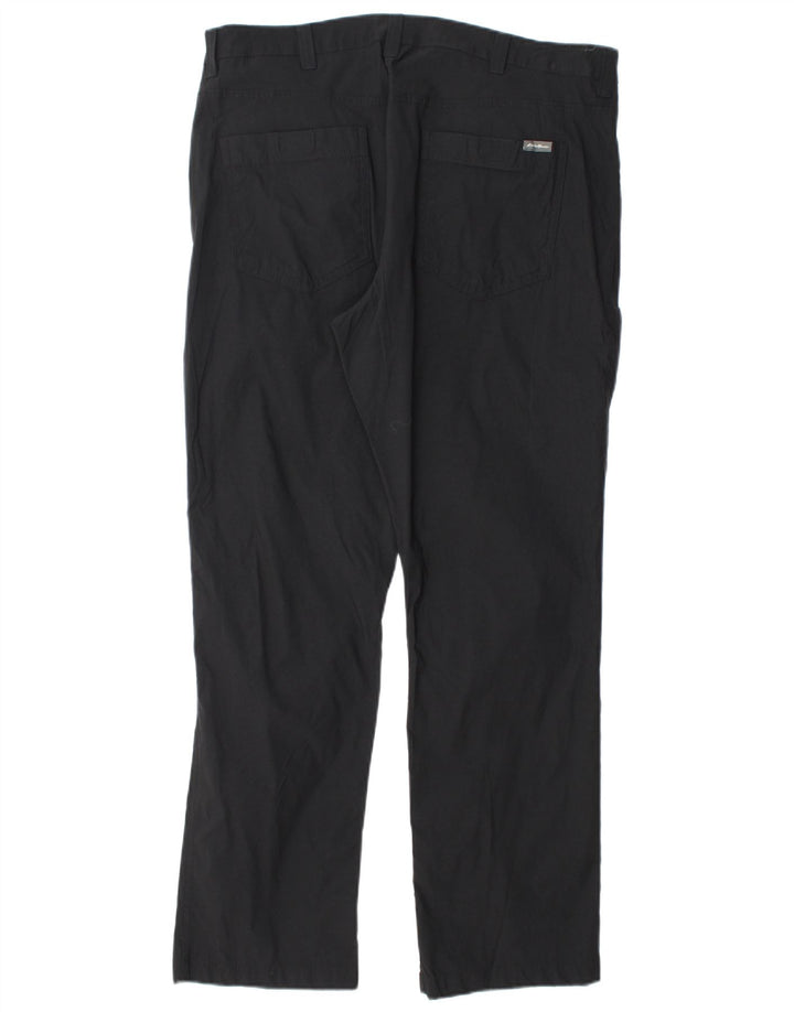 Pantaloni cargo dritti da uomo EDDIE BAUER W40 L32 nylon nero