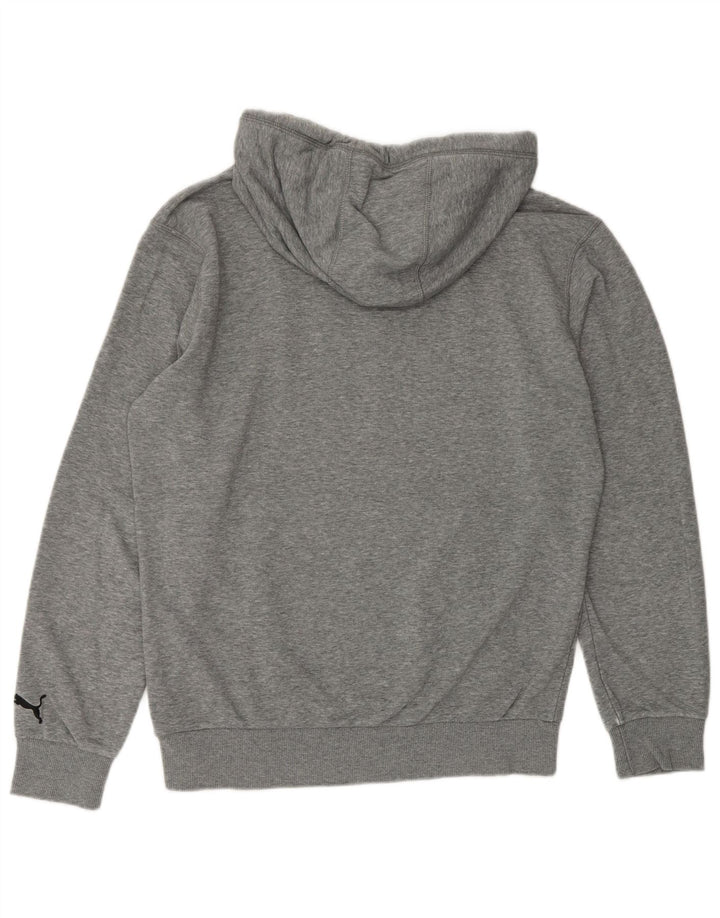 Felpa con cappuccio grafica da uomo PUMA piccola in poliestere chiazzato grigio