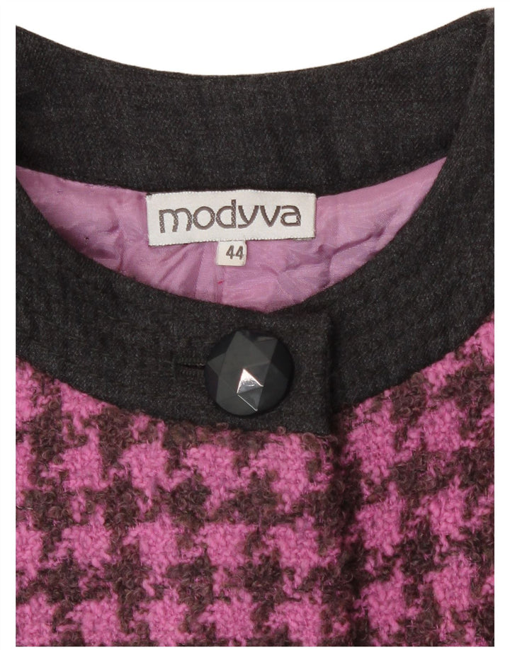 Giacca blazer da donna con maniche a 3/4 Modyva IT 44 pied de poule rosa medio
