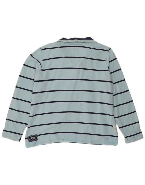 Crew Clothing Felpa da donna con collo con zip, maglione UK 14, grandi strisce blu