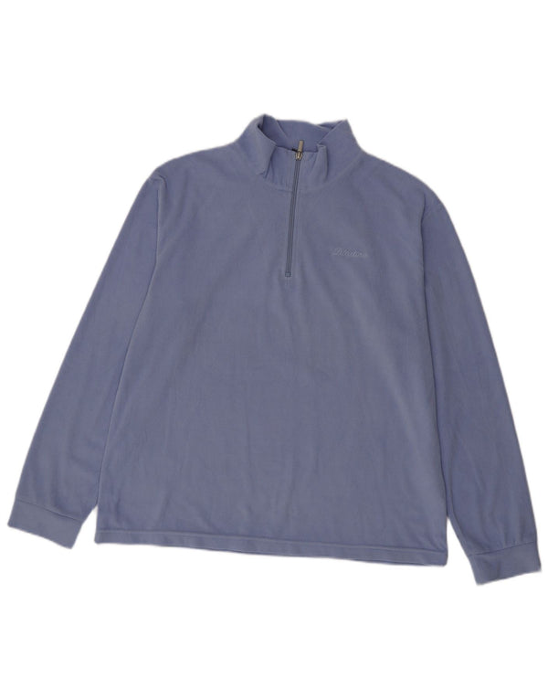 Maglione in pile da donna con collo e zip Diadora UK 20 2XL poliestere blu