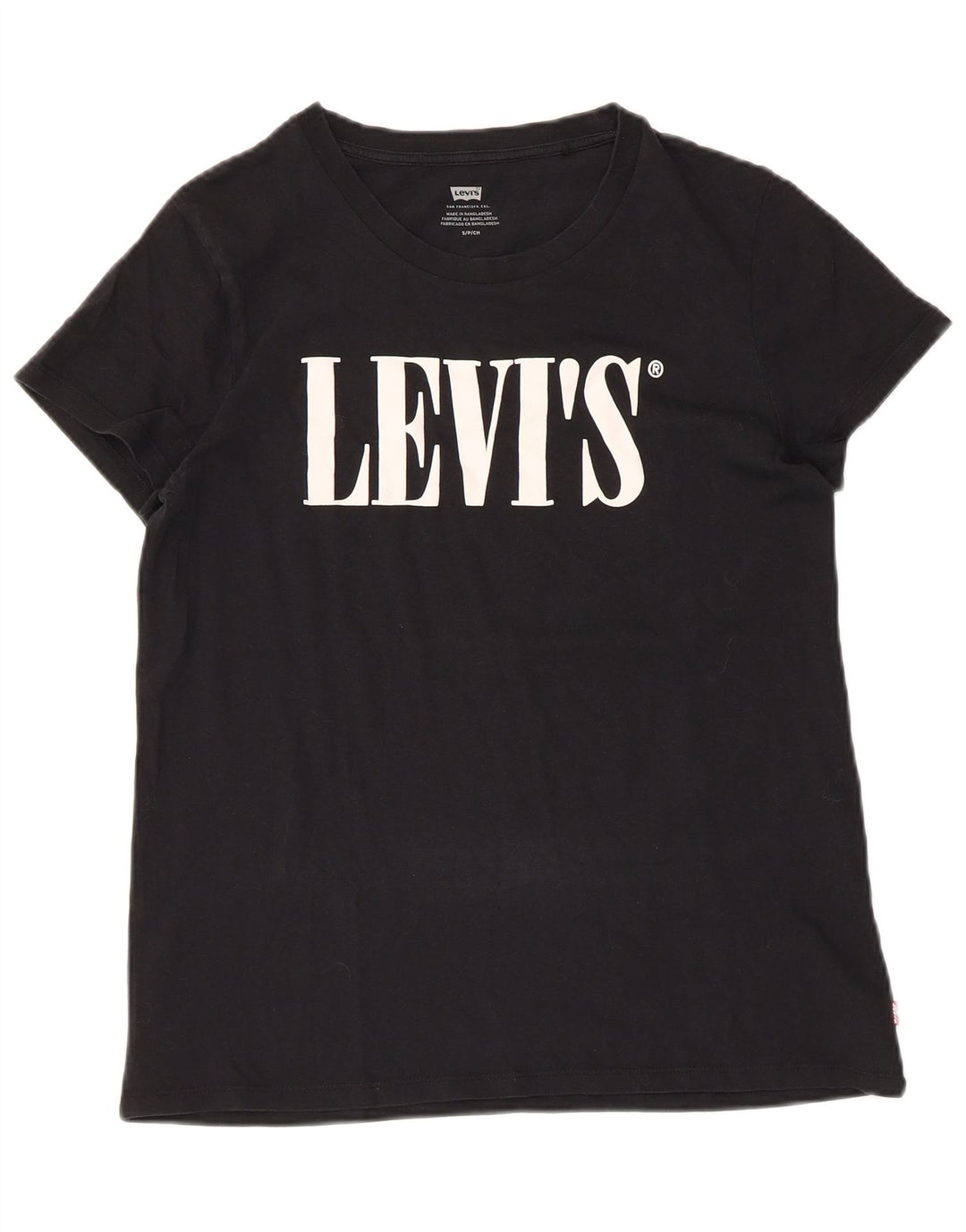 T-shirt grafica da donna Levi's Top UK 10 piccola nera