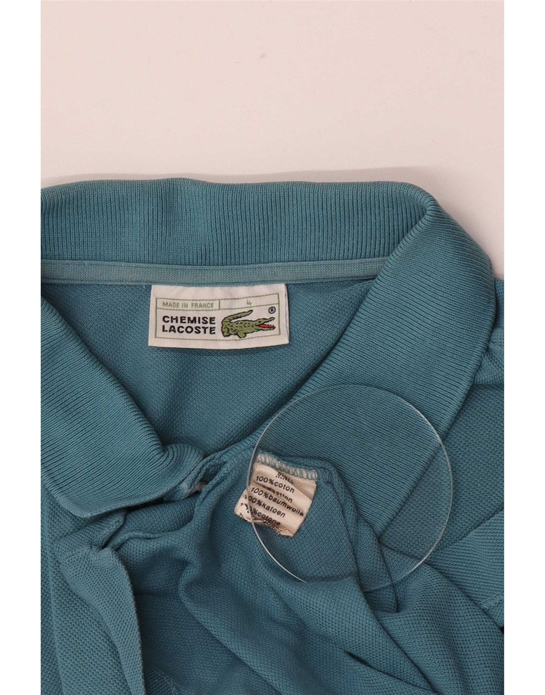 Polo da uomo Lacoste taglia 4 cotone blu medio