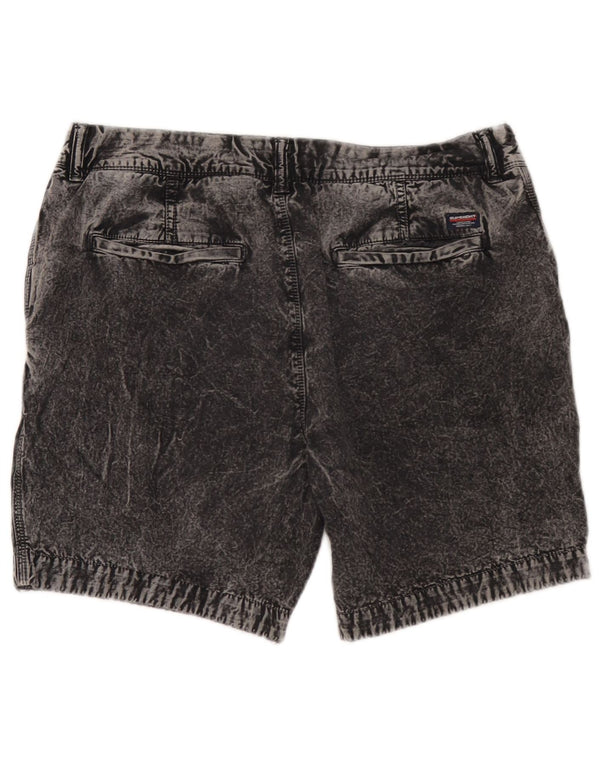 Pantaloncini di jeans da uomo Superdry W34 Large in cotone grigio
