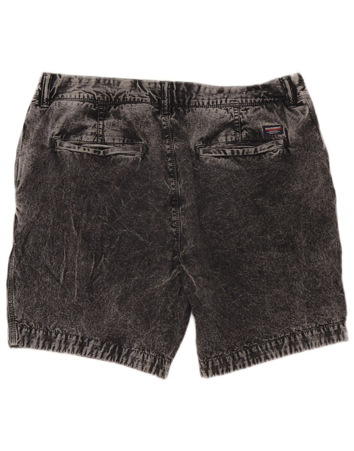 Pantaloncini di jeans da uomo Superdry W34 Large in cotone grigio