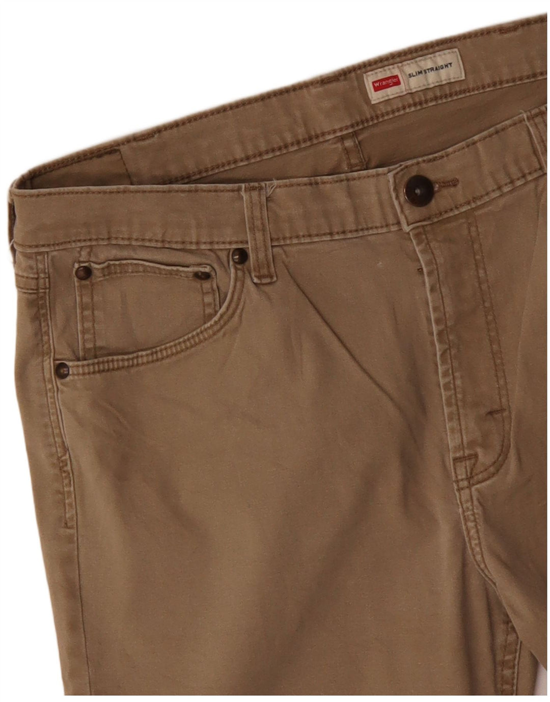 Pantaloni casual dritti slim da uomo WRANGLER W36 L29 Beige