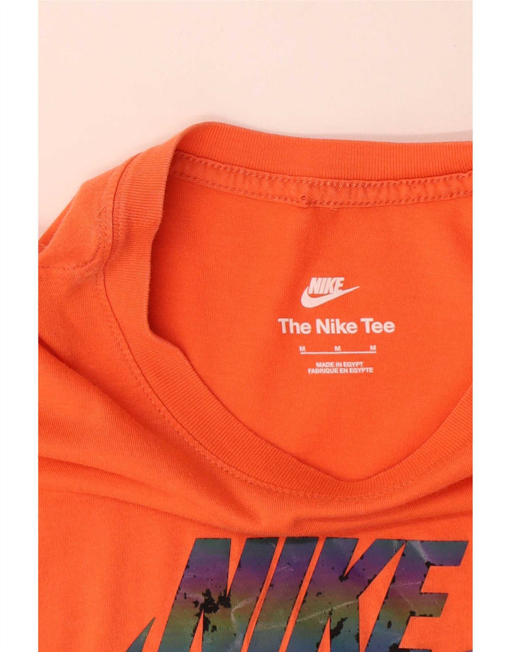 T-shirt grafica da uomo Nike Top in cotone arancione medio